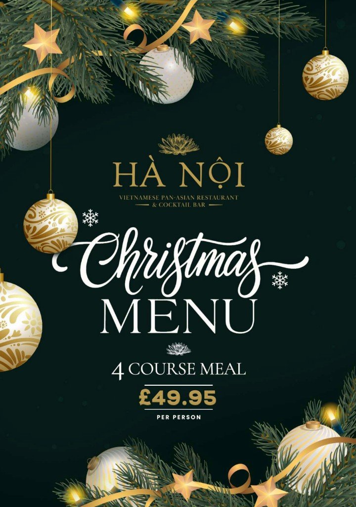 Hà Nôi Christmas Menu 2026 — 4 course meal £49.95 per person